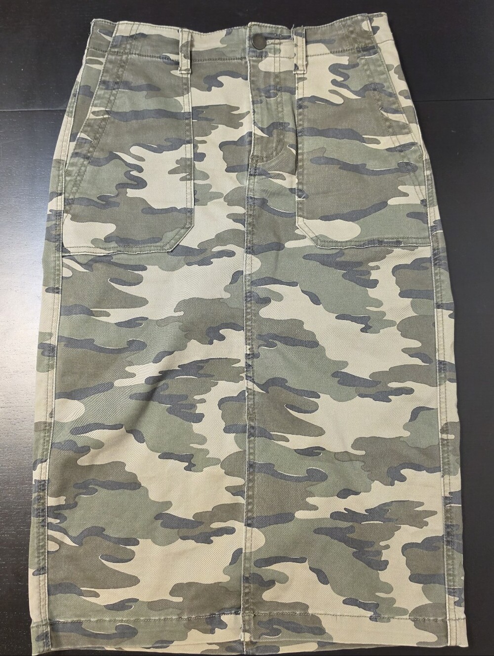 Caslon Camo Cargo Pencil Midi Skirt